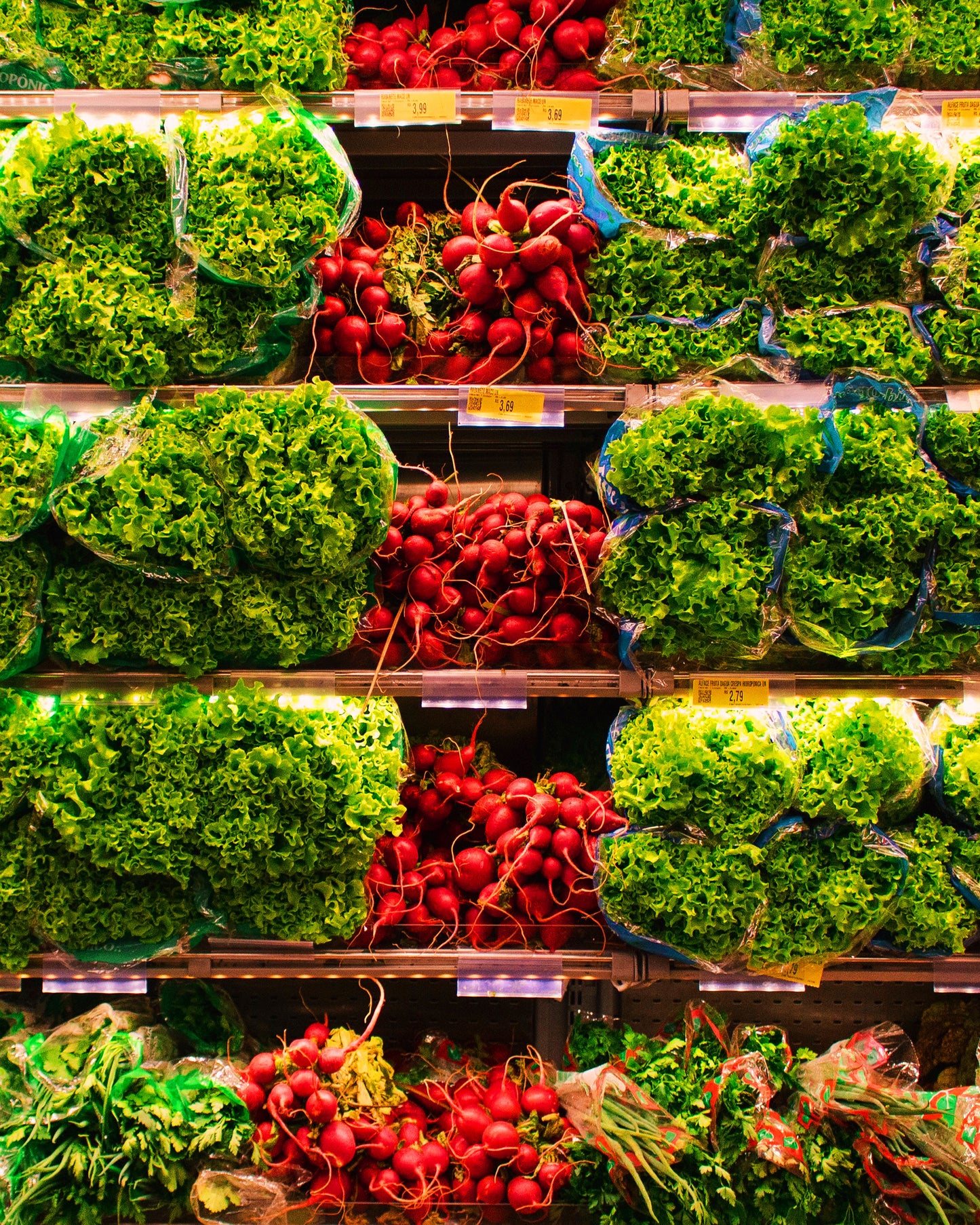 Detail of the vegetable aisle.