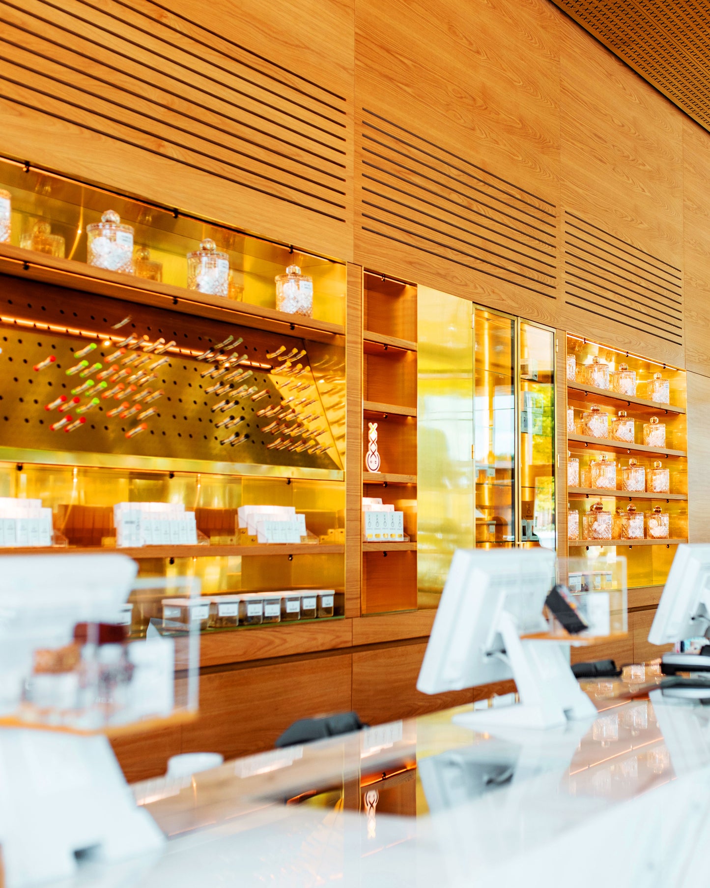 The interior of a smoke shop.