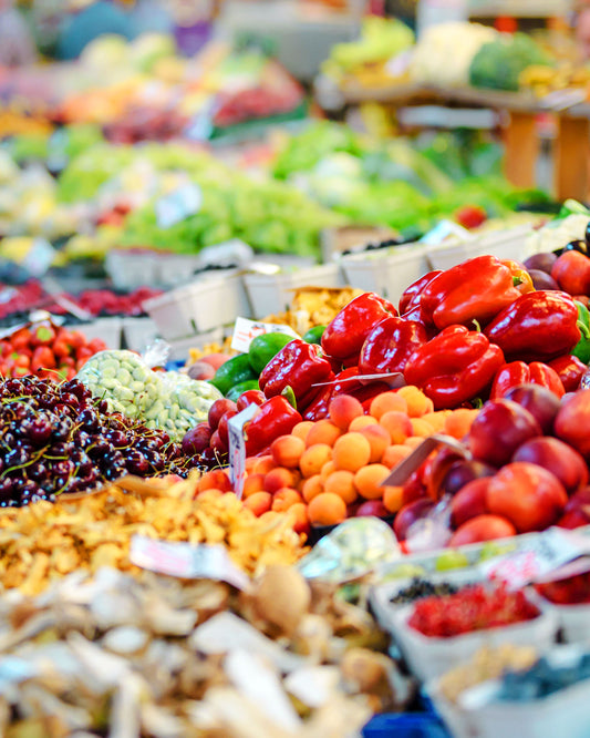 Fresh produce at a grocery store.