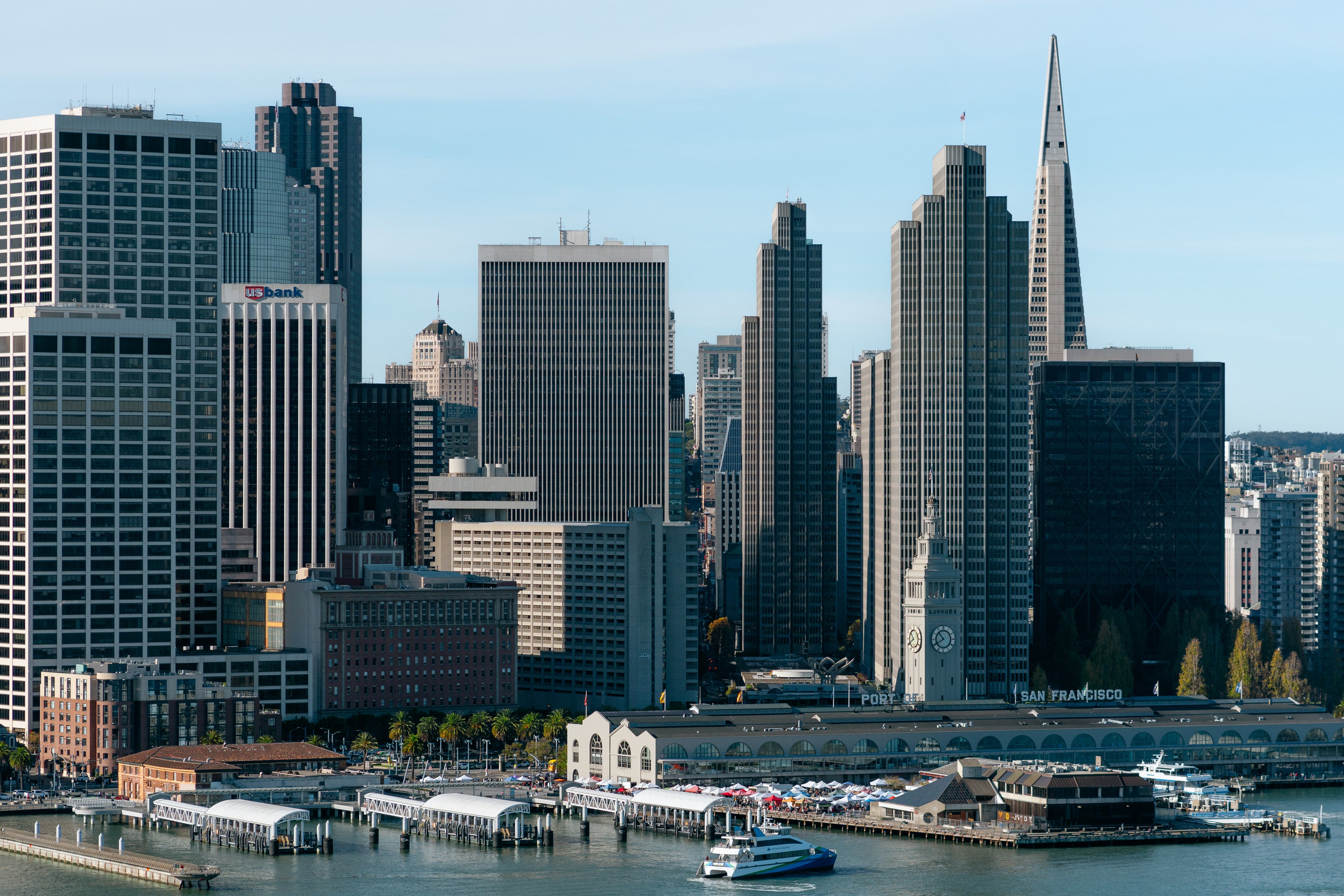 Port of San Francisco from the Bay Bridge.